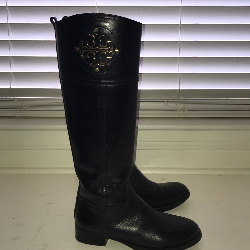 Tory Burch Black Riding Boots